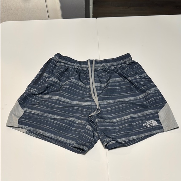The North Face Navy Striped Shorts - Picture 1 of 6